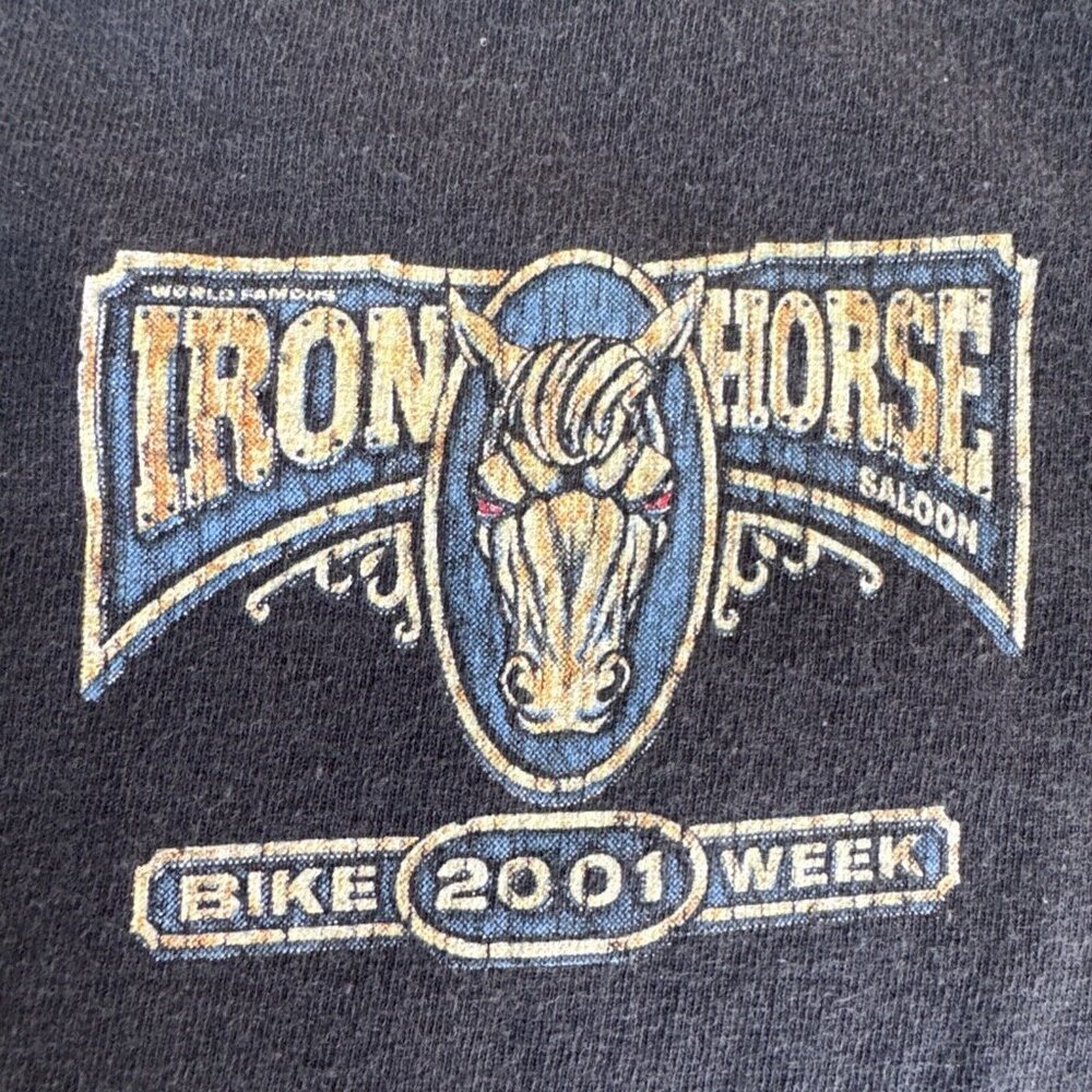 Vintage Mens Iron Horse Saloon Anvil Muscle Tank M Fits SM FL Bike Week 2001 - Picture 2 of 10